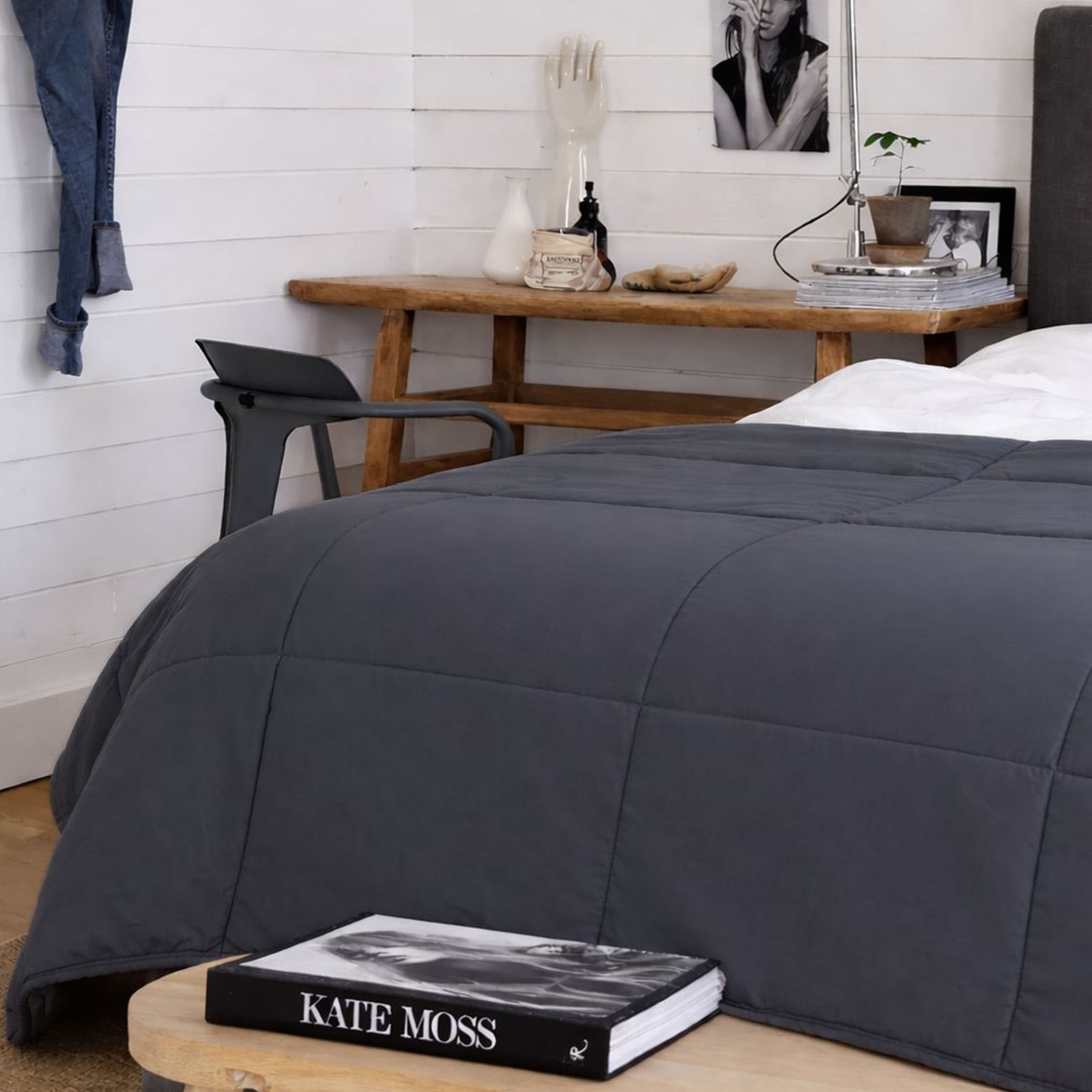 Jersey Bedspread Smoke Single