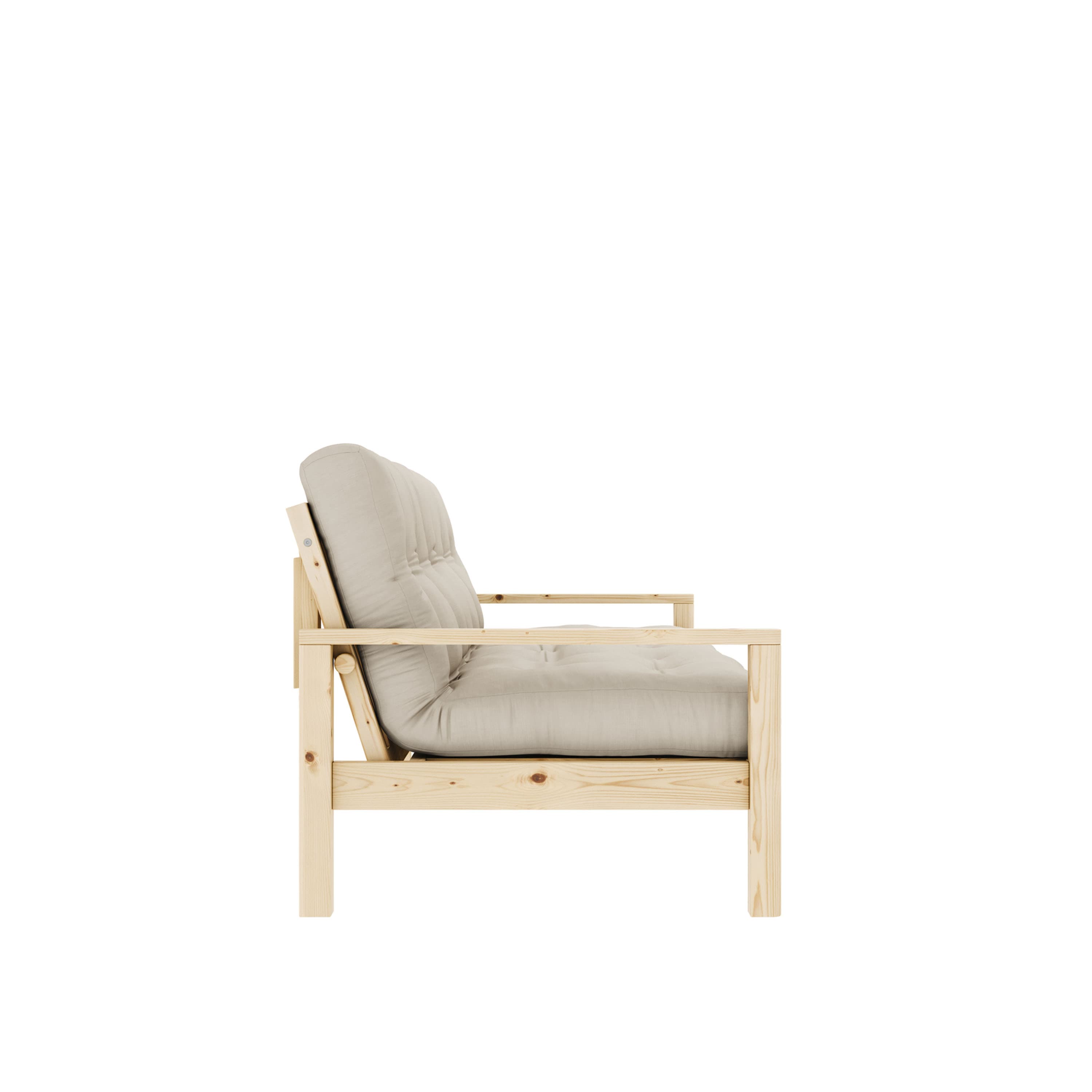 Knob Schlafsofa Natur/Beige 130cm