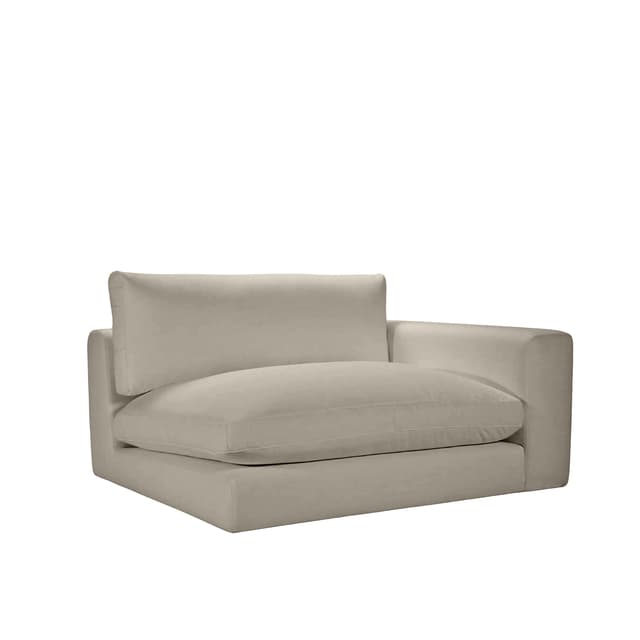 Capri 1,5-Sitzer-Sofamodul mit rechter Armlehne Taupe 142 cm