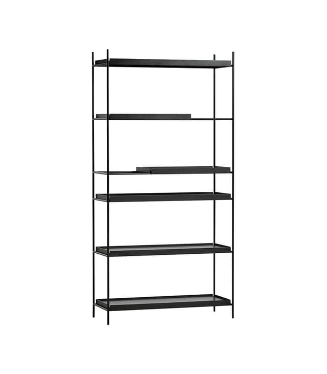 Tray Shelf Black 201cm