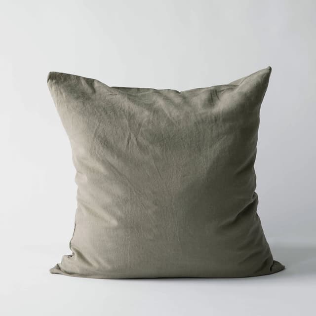 Kissenbezug/Kissenbezug Leinen Olive 65x65