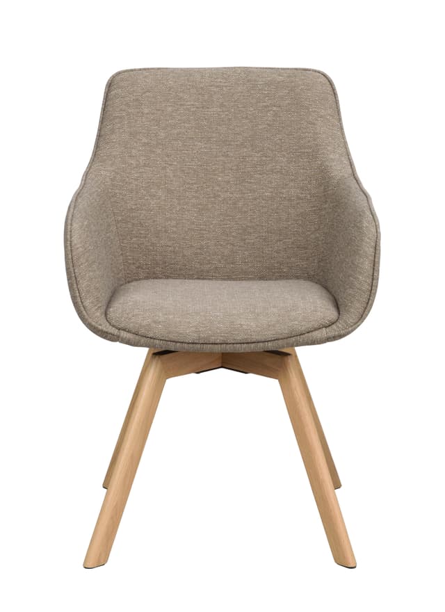 Alison Armlehnstuhl Dunkelbeige/Eiche