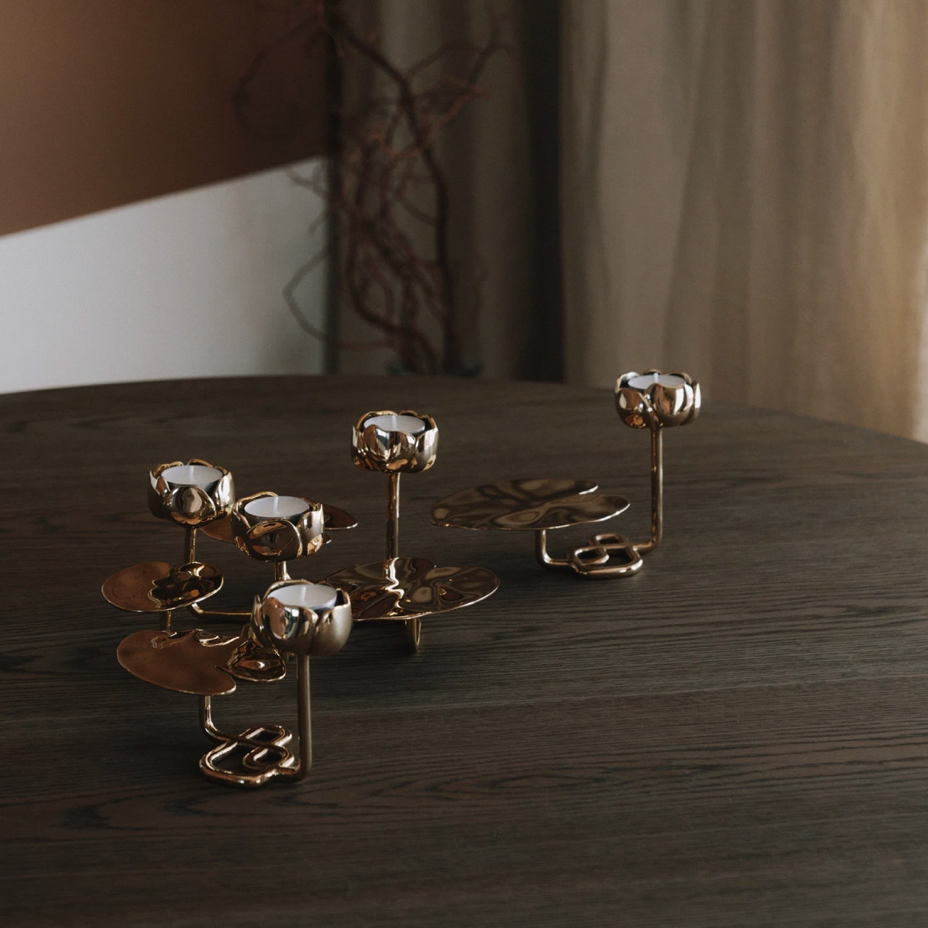 Ninfea No.1 Candlestick Silver