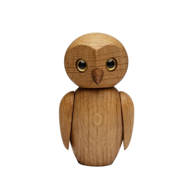 Clever Eule Dekoration Eiche 10cm
