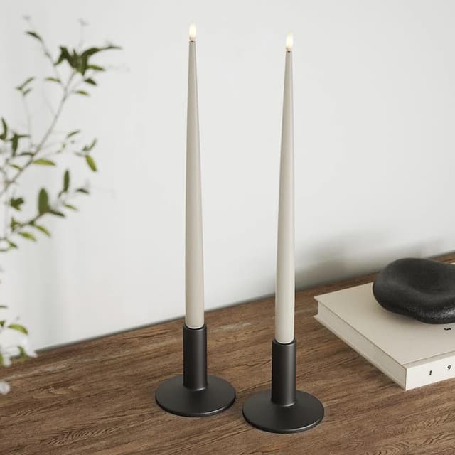 LED Candle Shiny Sand 38cm Set of 2