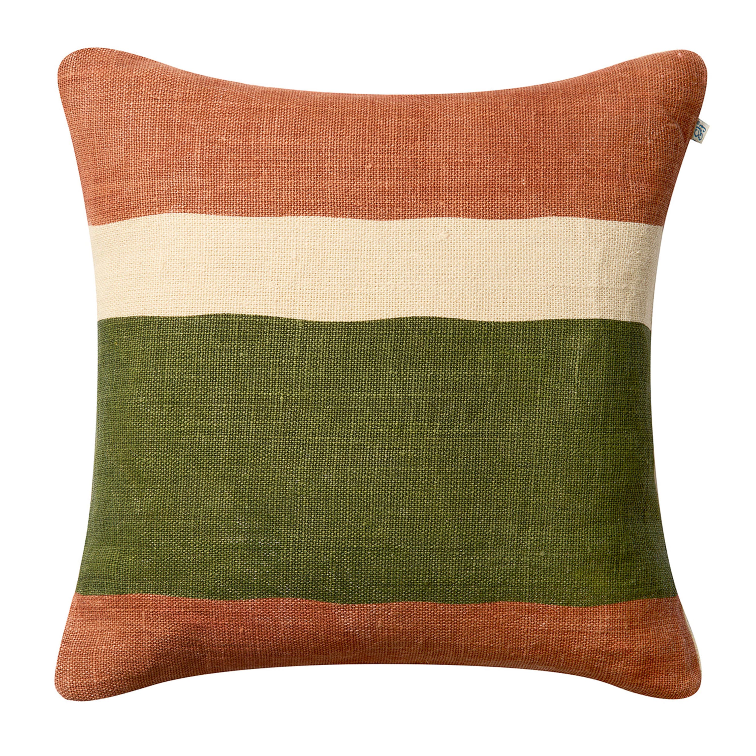 Manali Kuddfodral Apricot Orange/Cactus Green 50x50