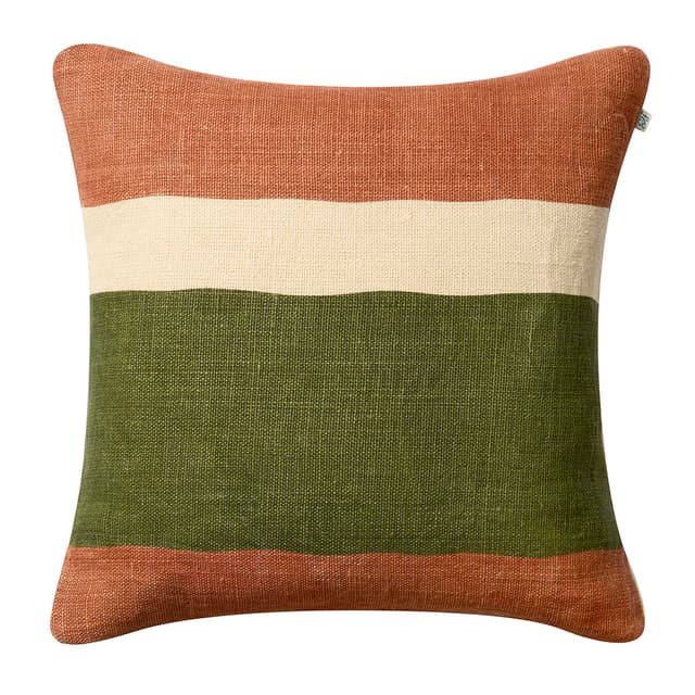 Manali Kissenhülle Apricot Orange/Cactus Green 50x50