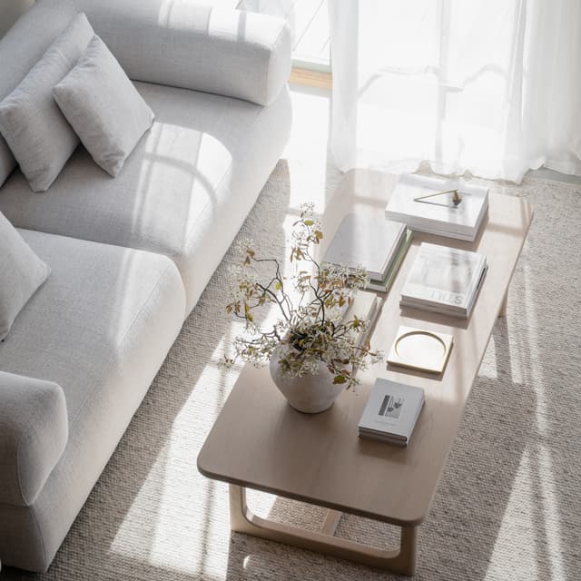 Driscoll Couchtisch Weiß pigmentierte Eiche 160x70