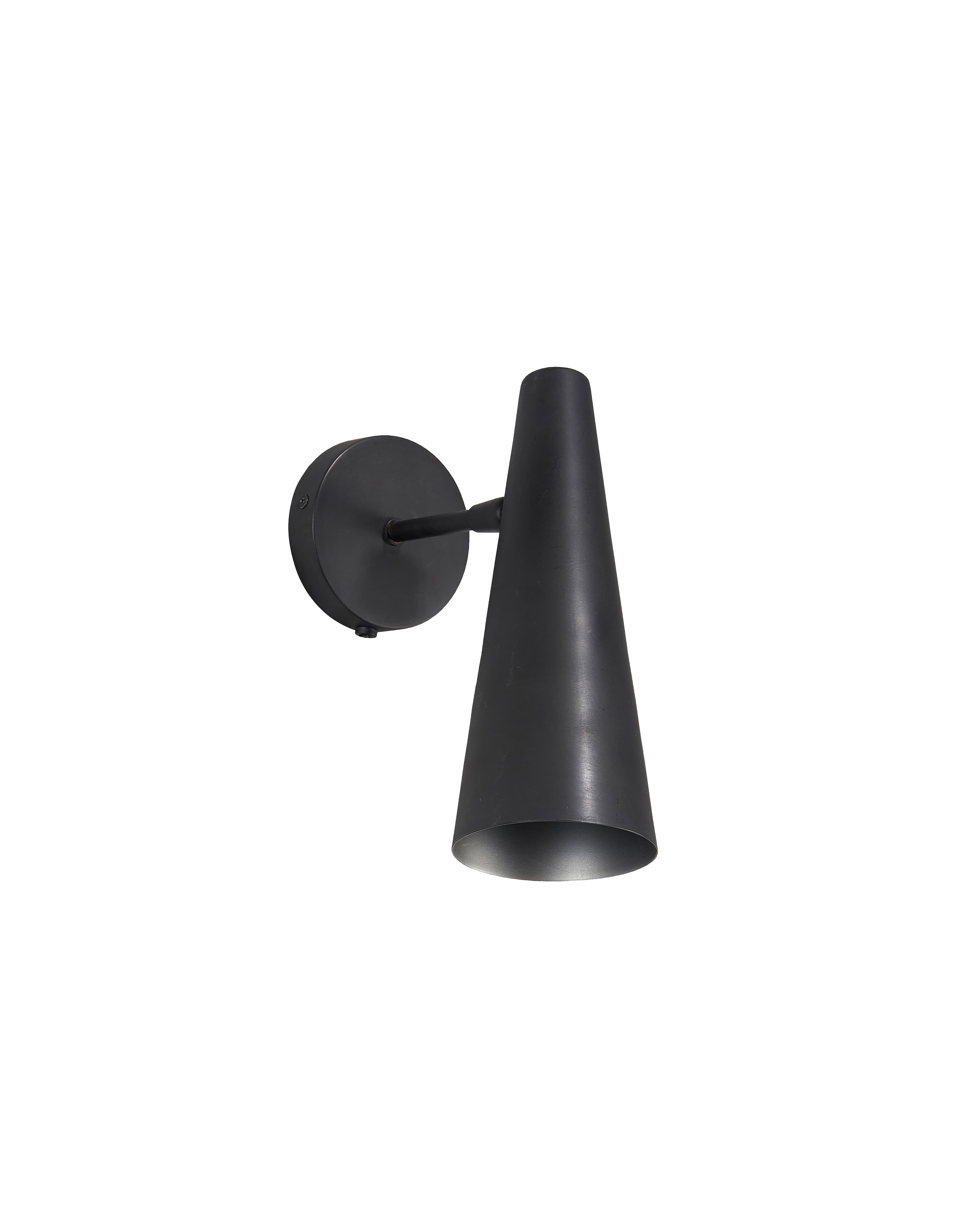 Precise Wandlampe Mattschwarz 21cm