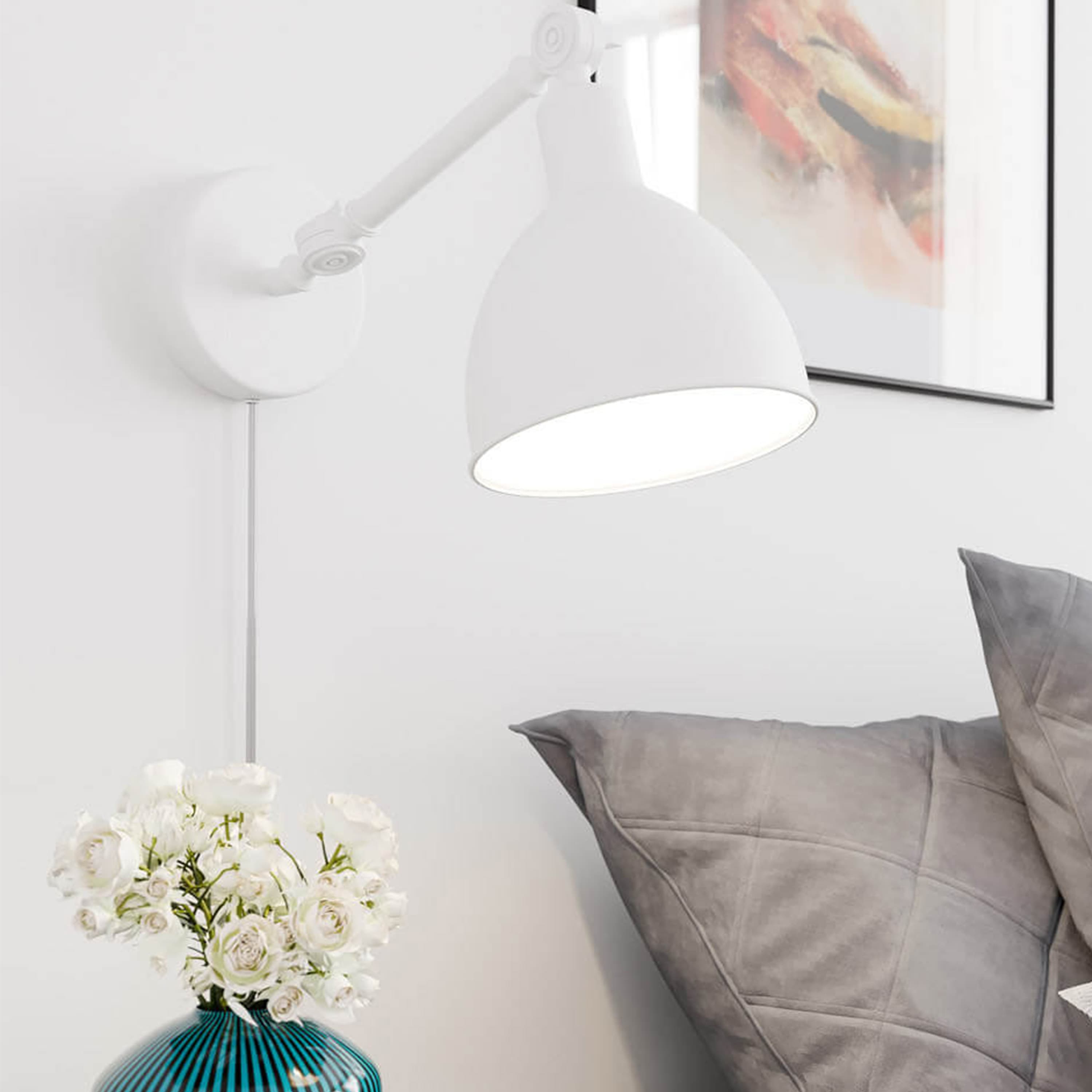 Bazar Mini Wandlampe Weiß
