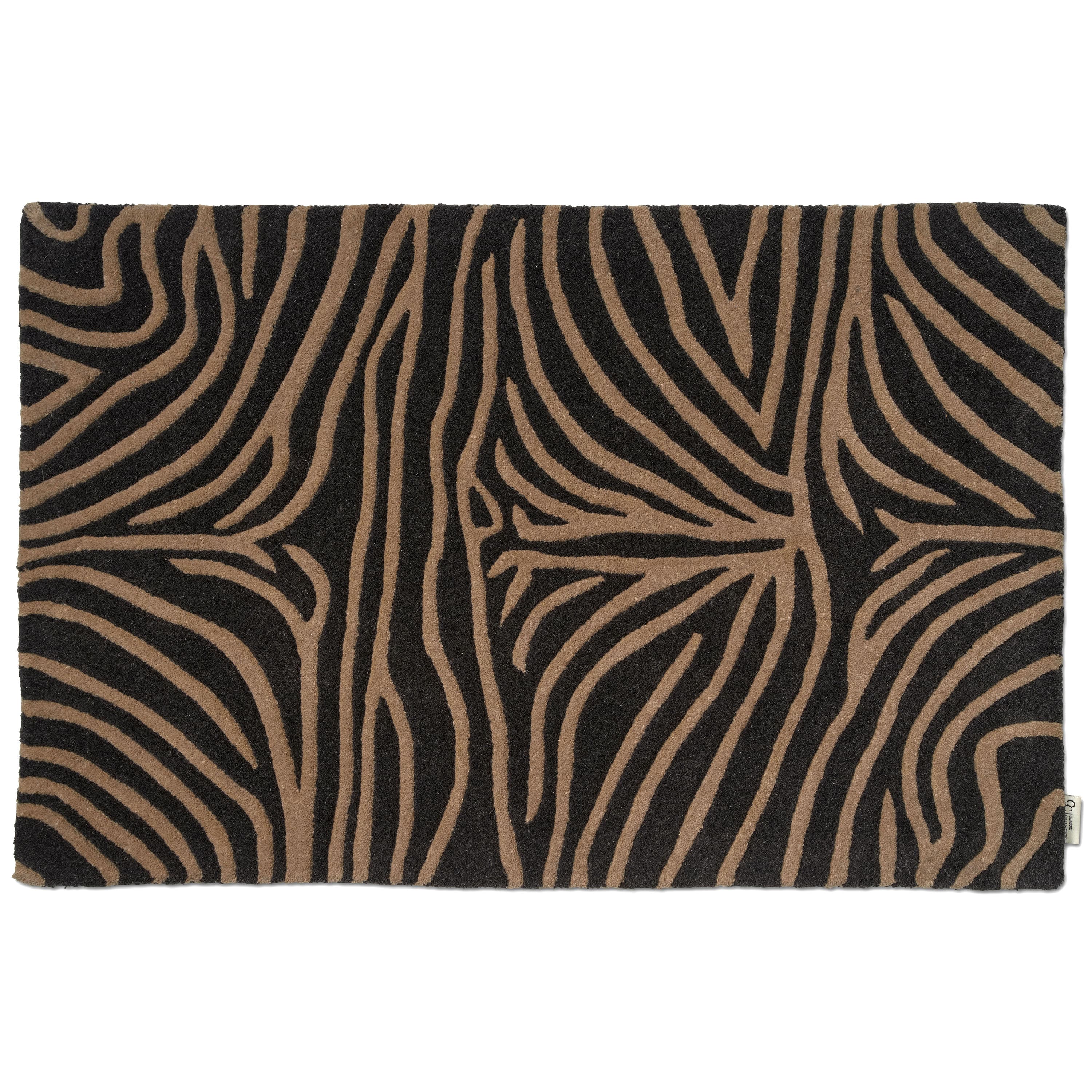 Zebra Doormat Charcoal 60x90
