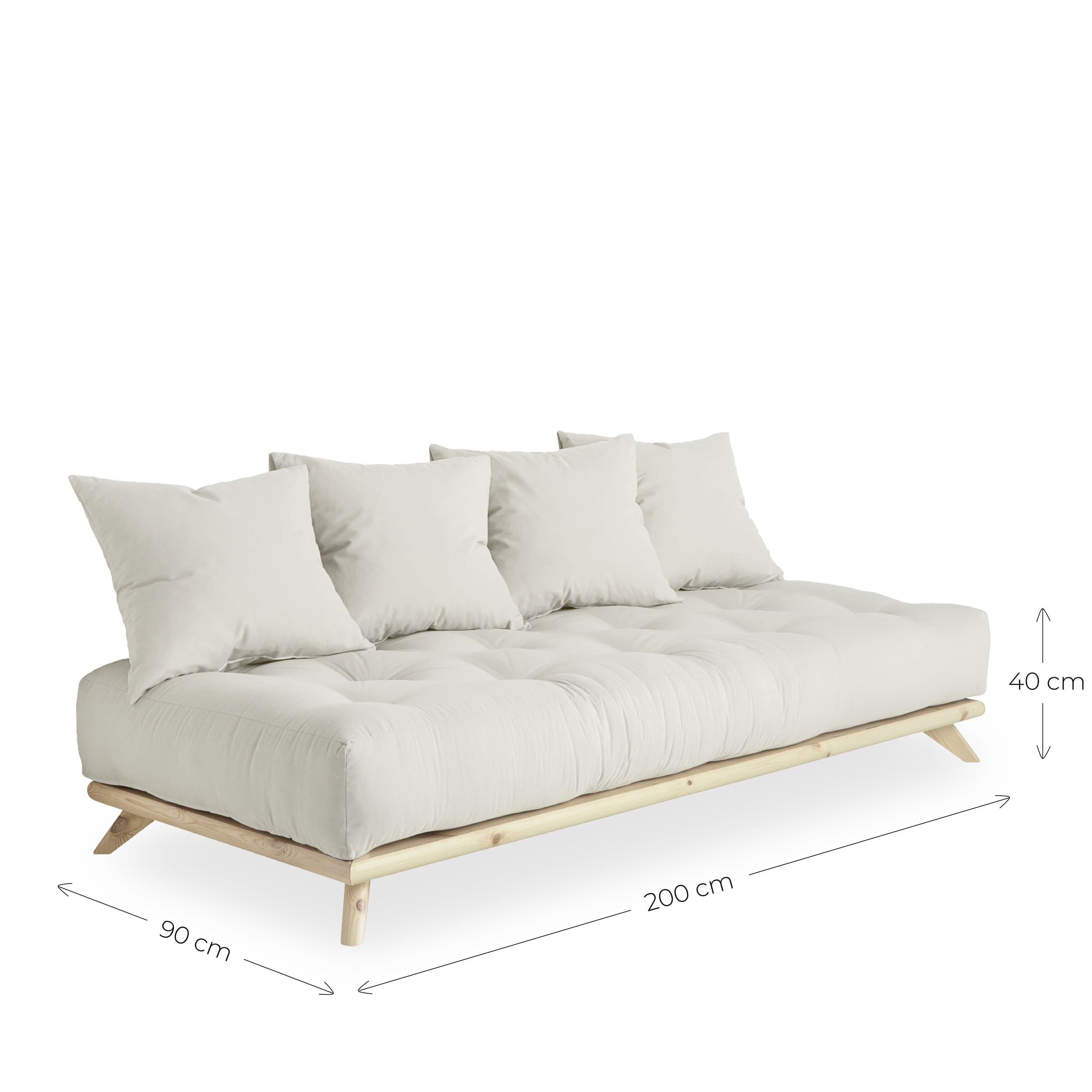 Senza Sofa bed Natural 200cm