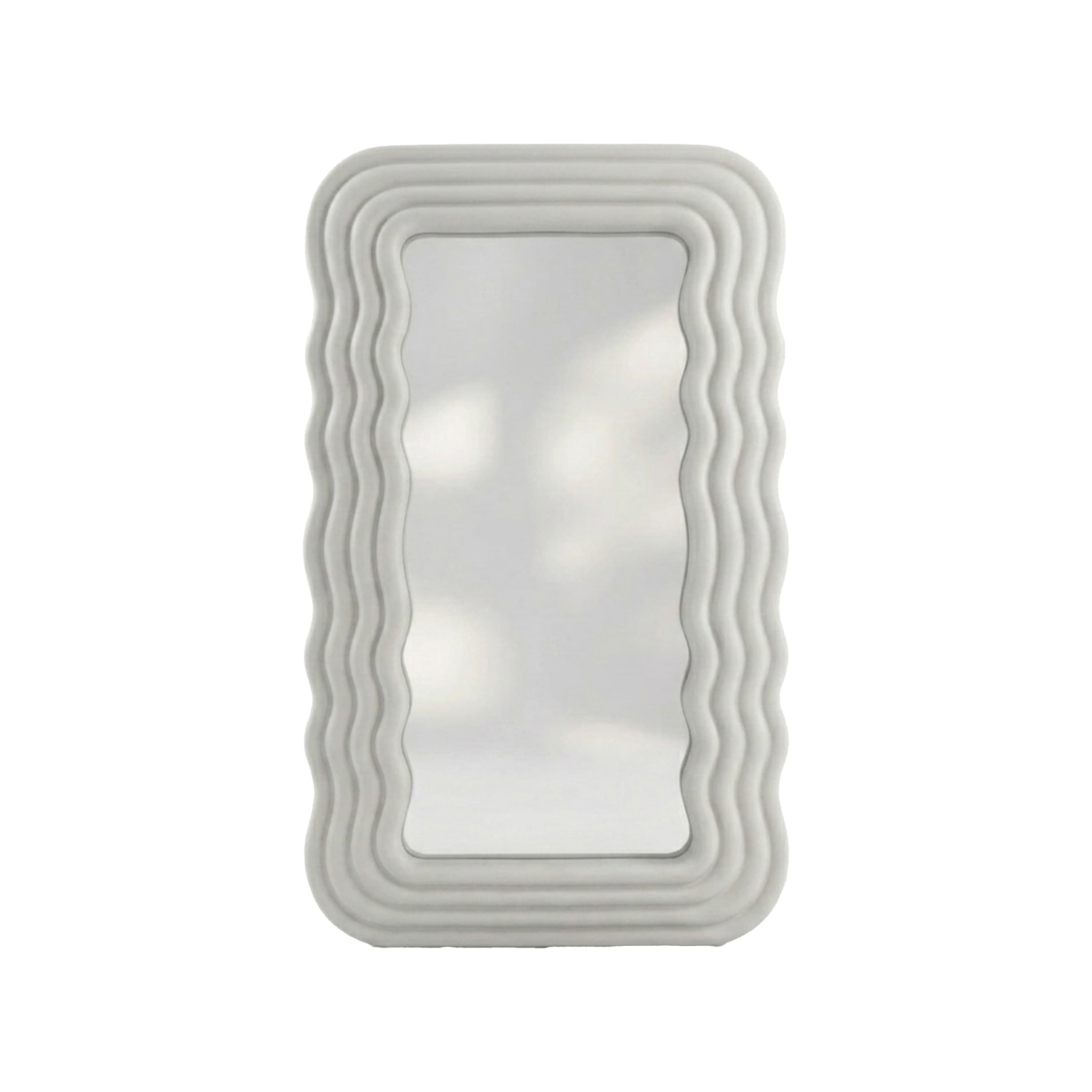 Wave Spegel Matt Vit 80x50