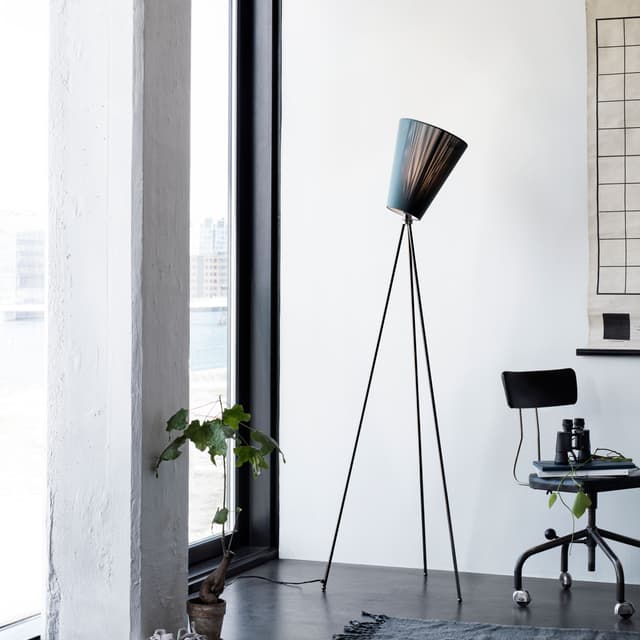 Oslo Wood Stehlampe Schirm Black