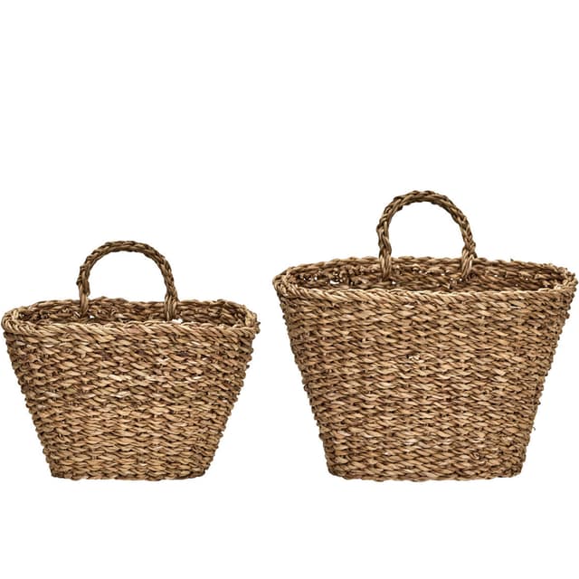 Oval Storage Basket Natural 2-pack