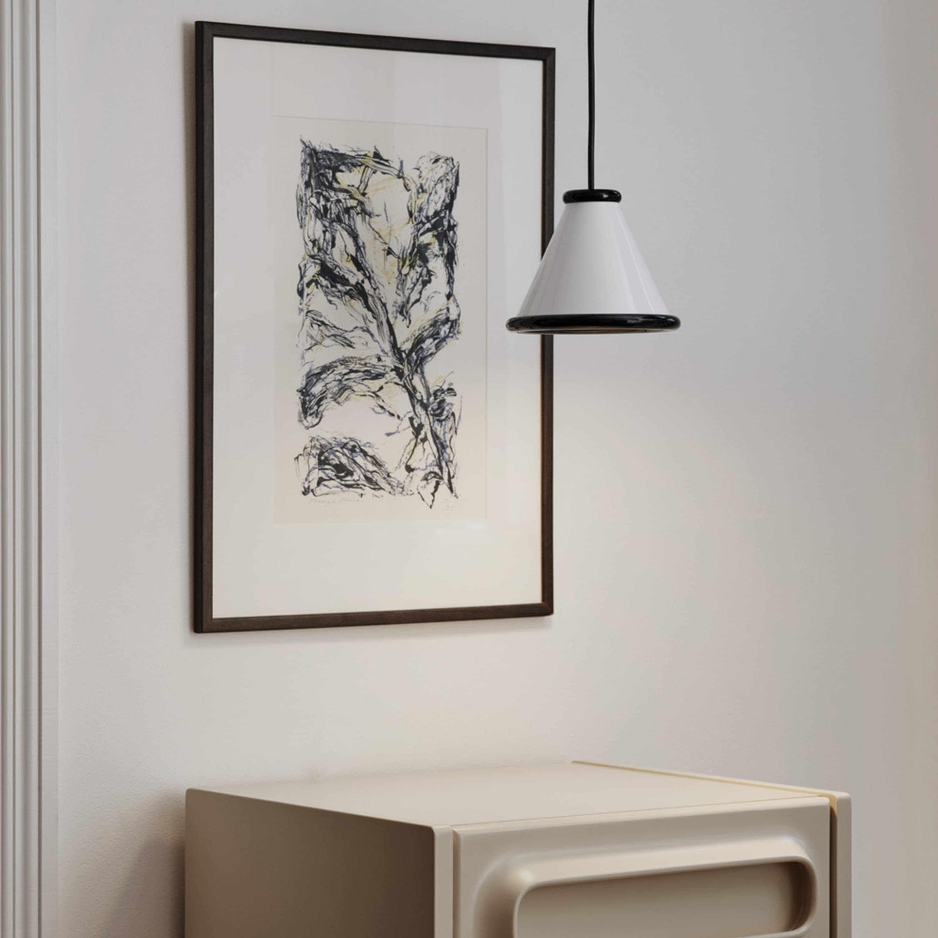 Belle Ceiling Light Glossy White/Glossy Black Ø15