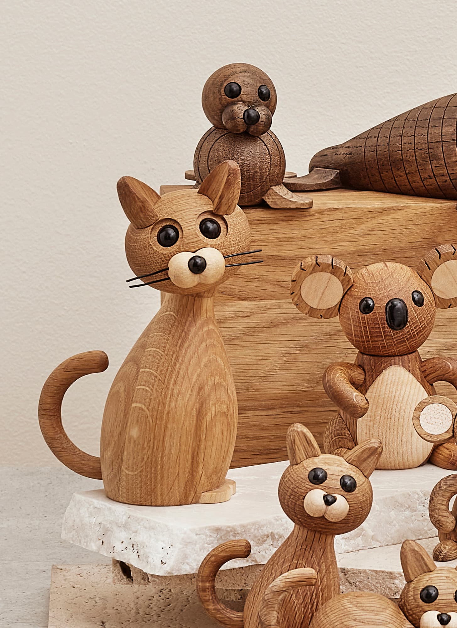 Lucky The Cat Dekoration Eiche 15.9cm