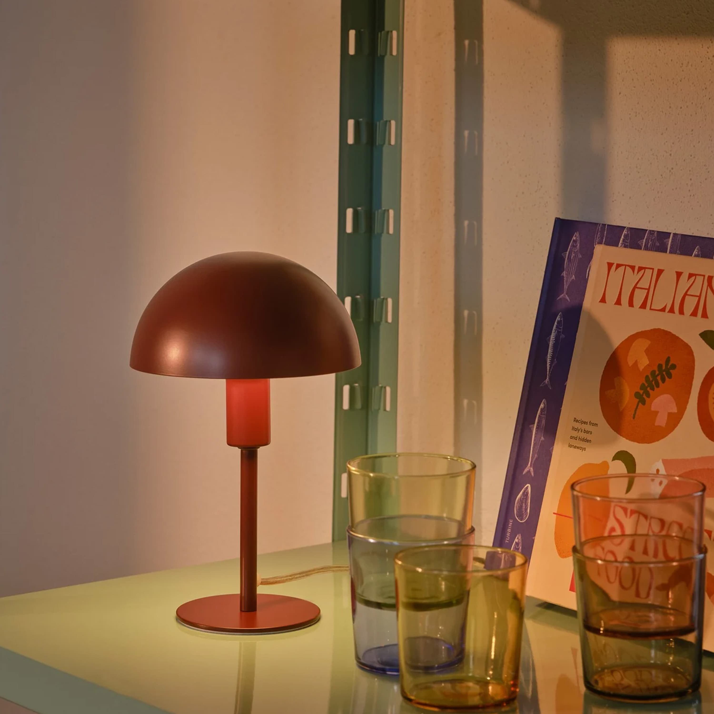 Ellen Mini Tischlampe Bordeaux 25cm