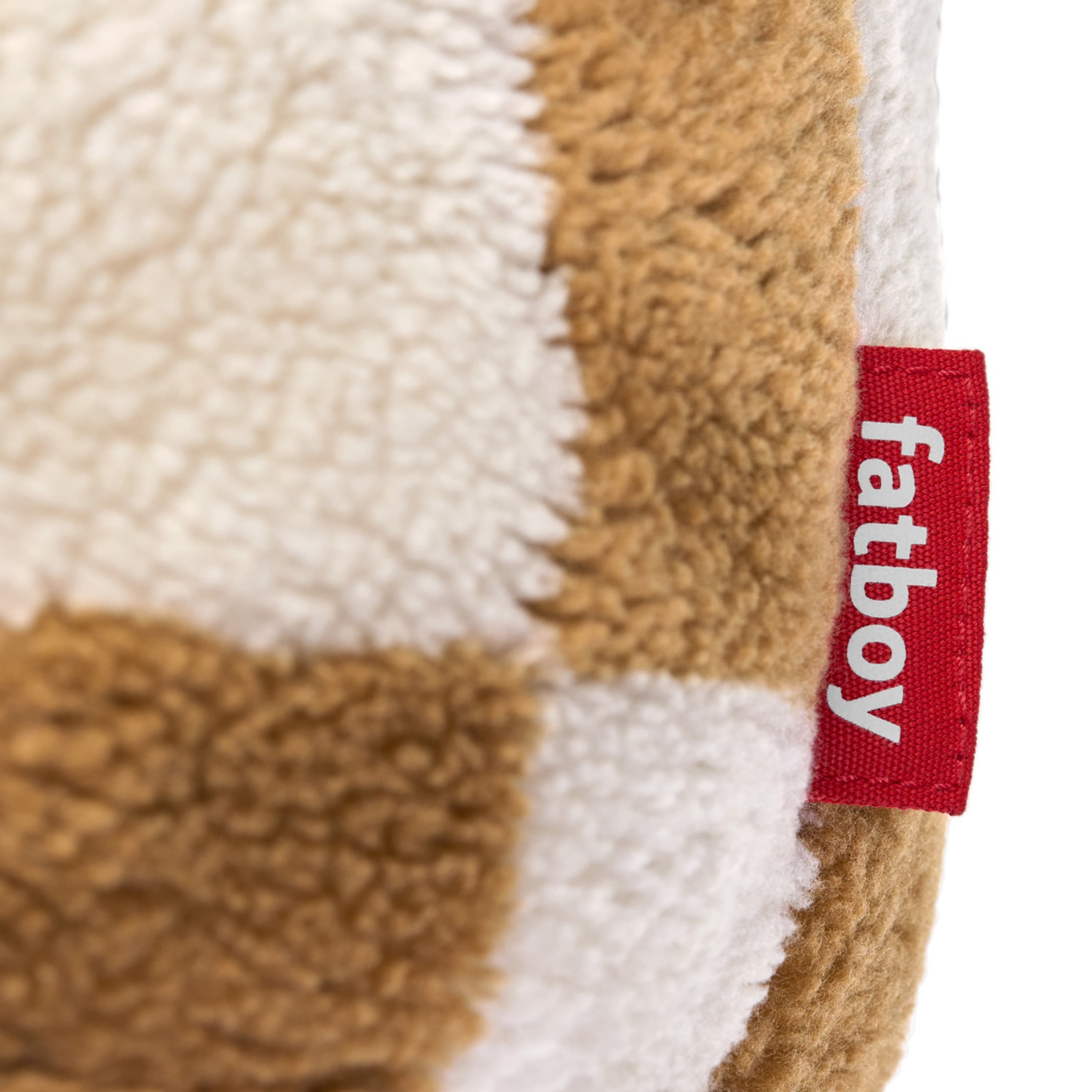 Point Teddy Chess Pouf Almond Cream