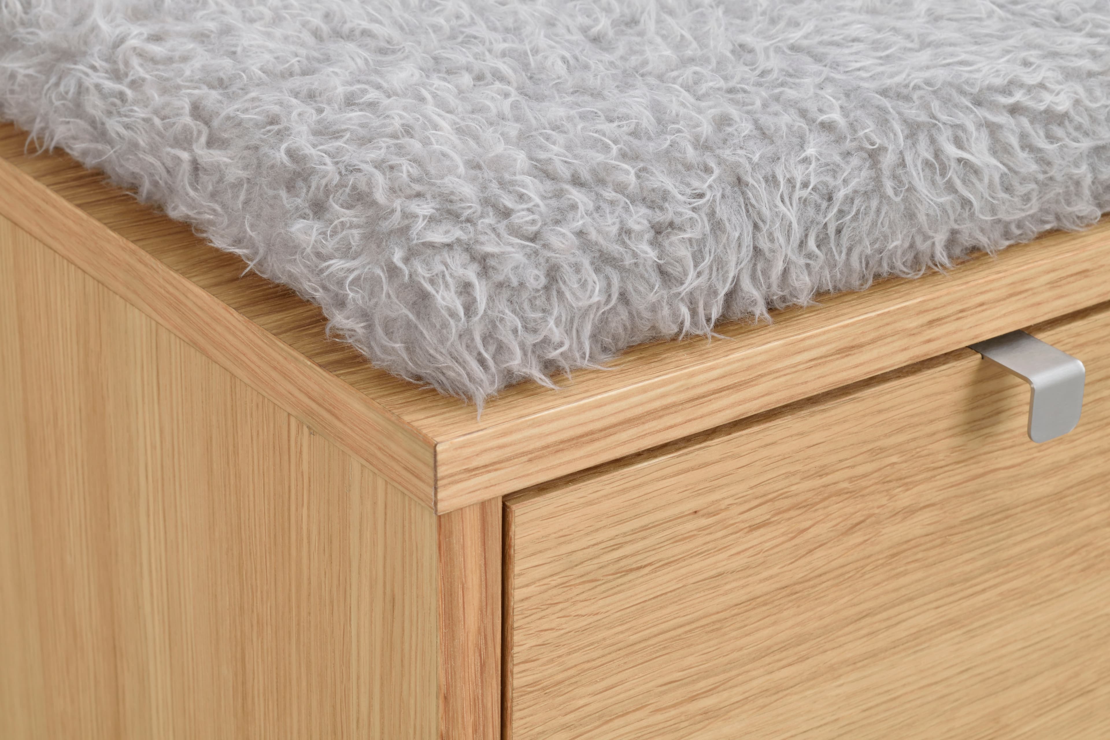 Confetti Bench 3 Oak/Light Grey