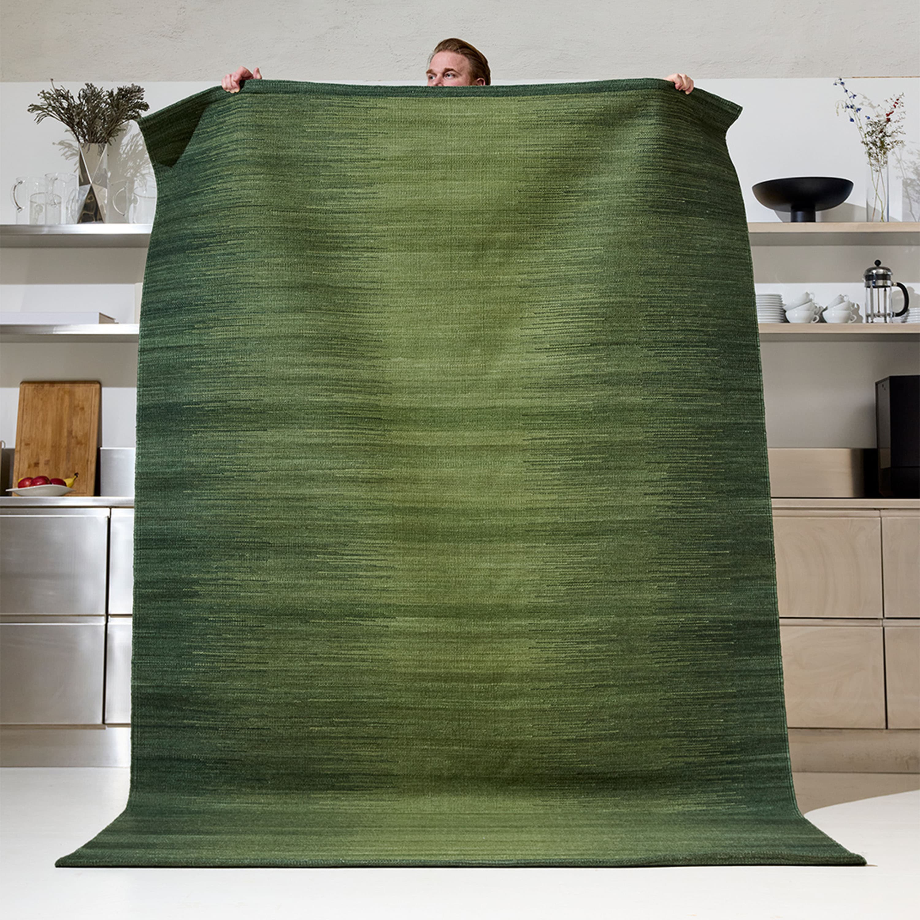 Tapti Wollteppich Green 180x270