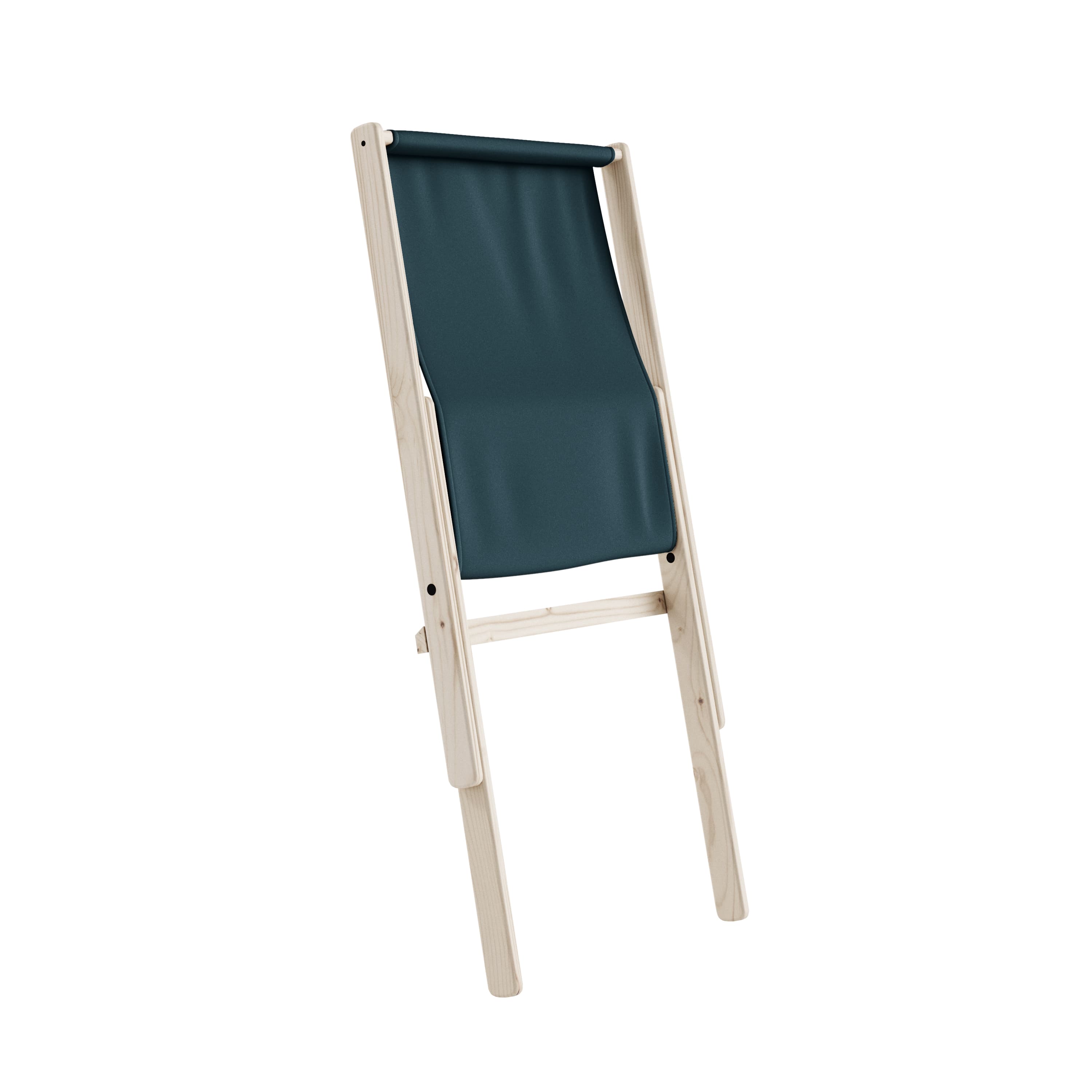 Boogie Loungesessel Natur/Petrolblau