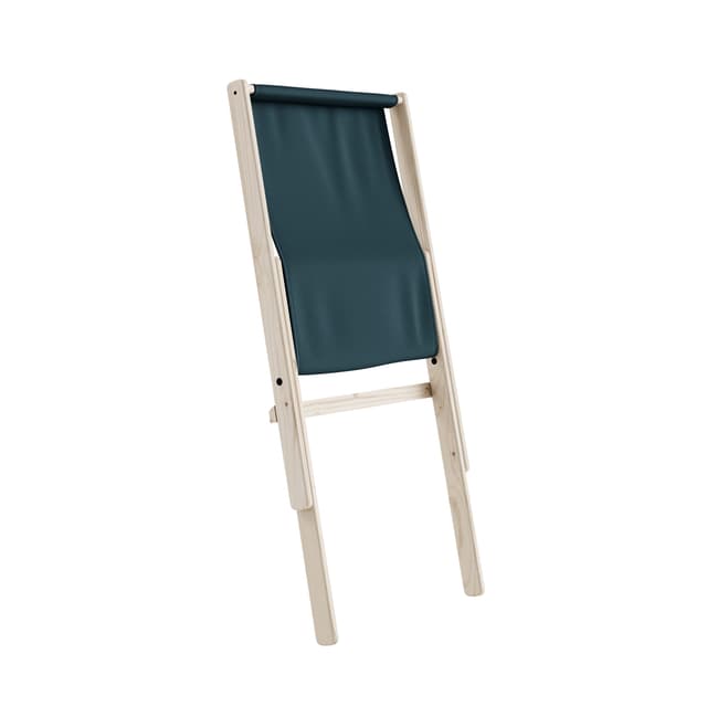 Boogie Loungesessel Natur/Petrolblau