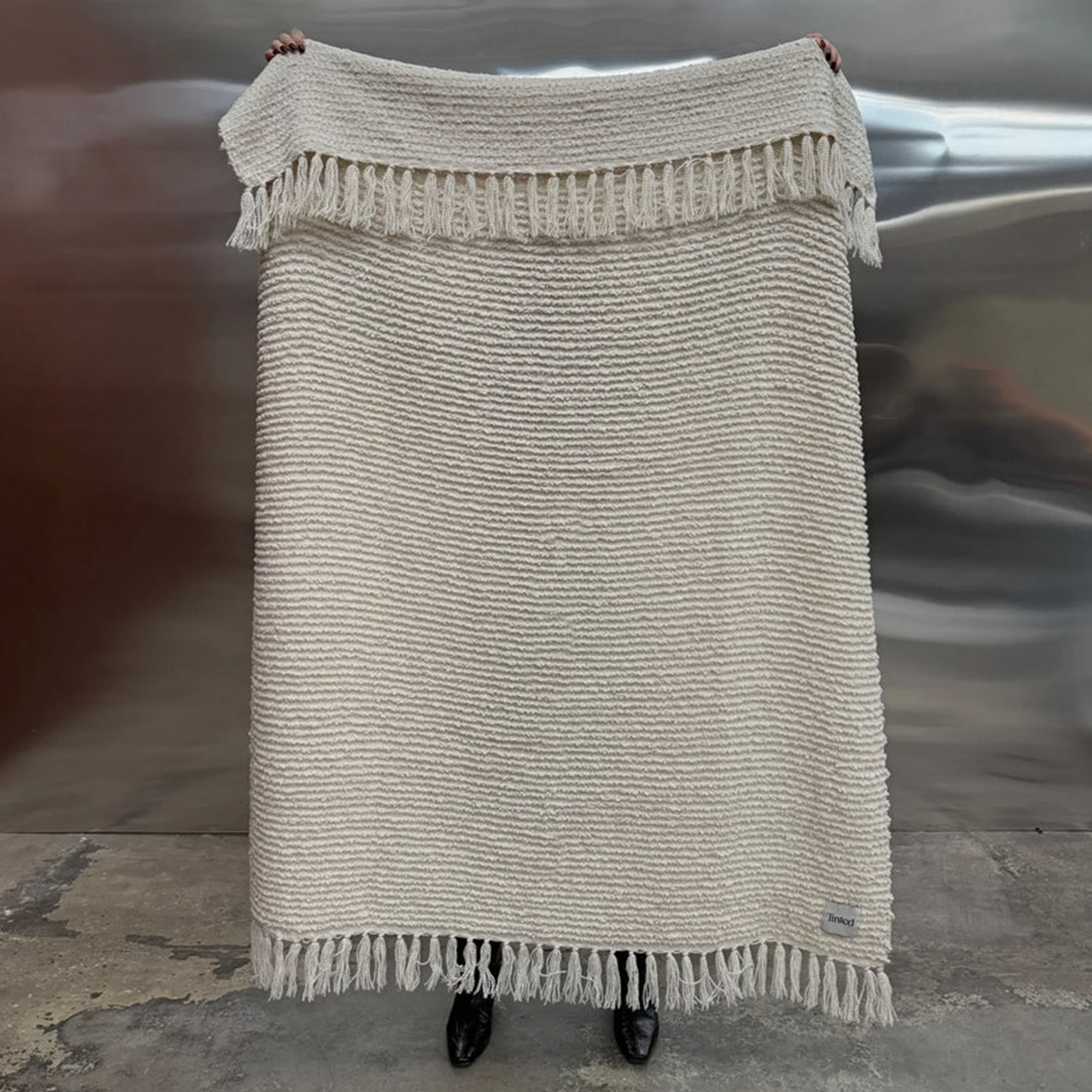 Janzen Bouclé Throw Solid Off-White 130x170