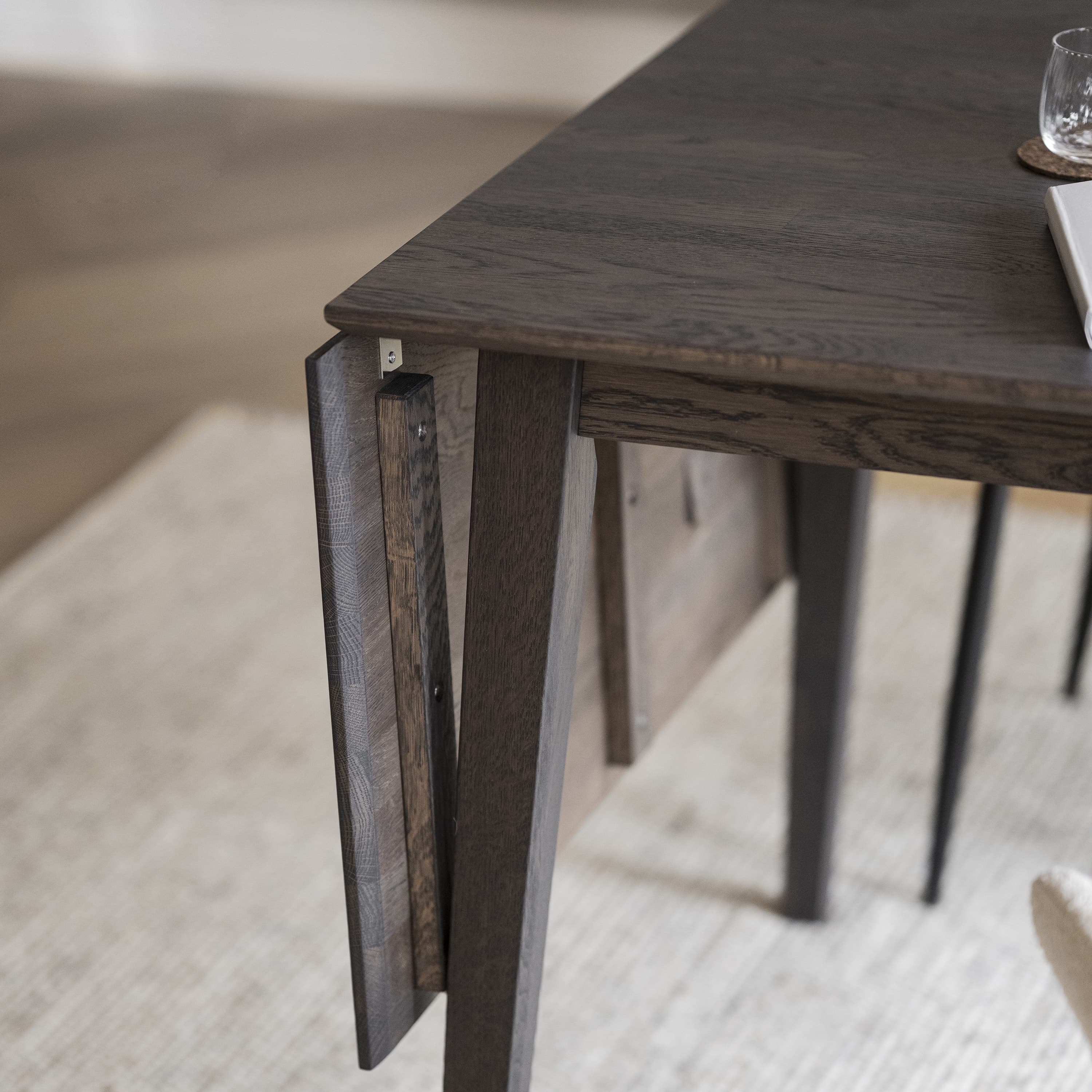 Filippa Folding Table Dark Brown Oak 120cm