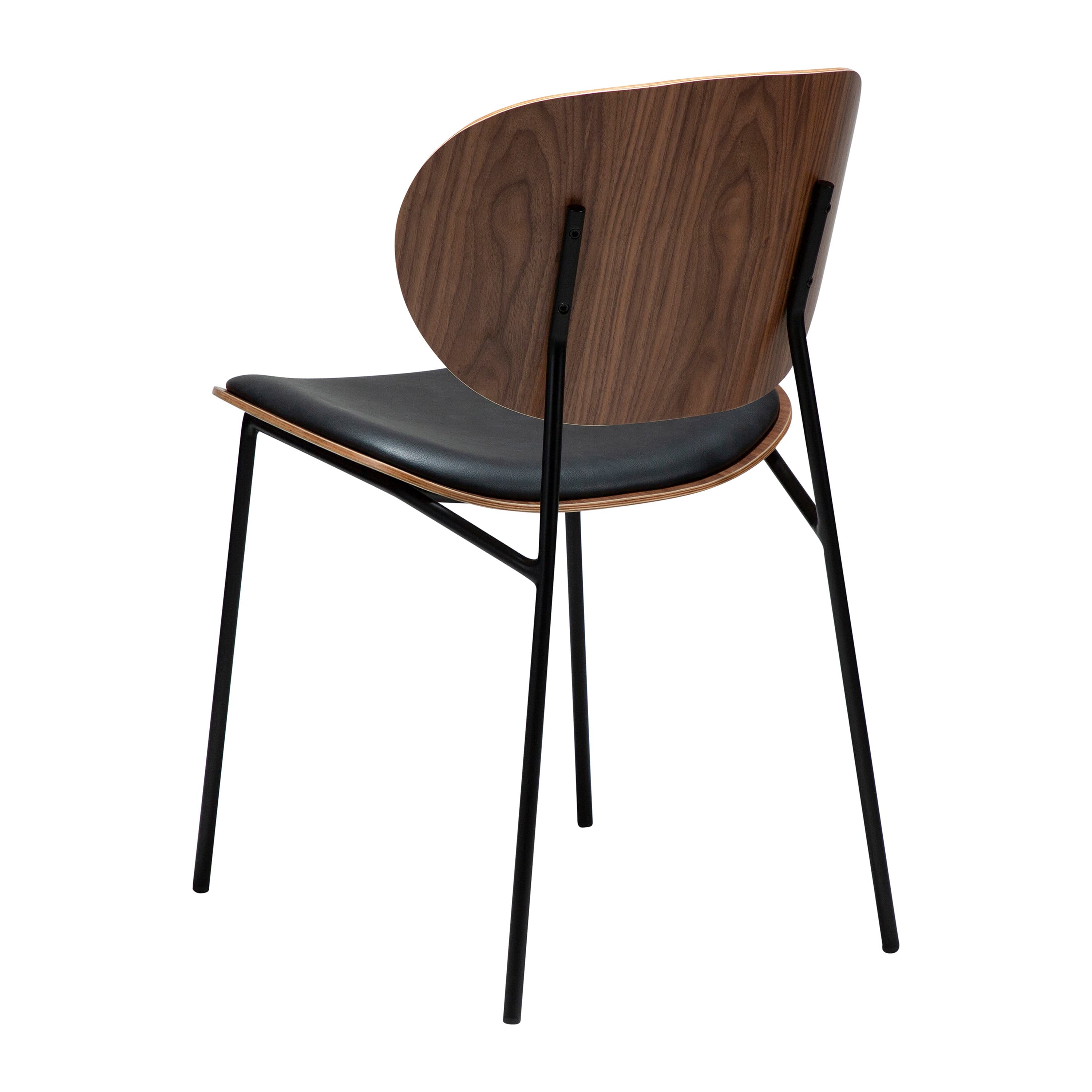 Clementina Matstol Black/Walnut