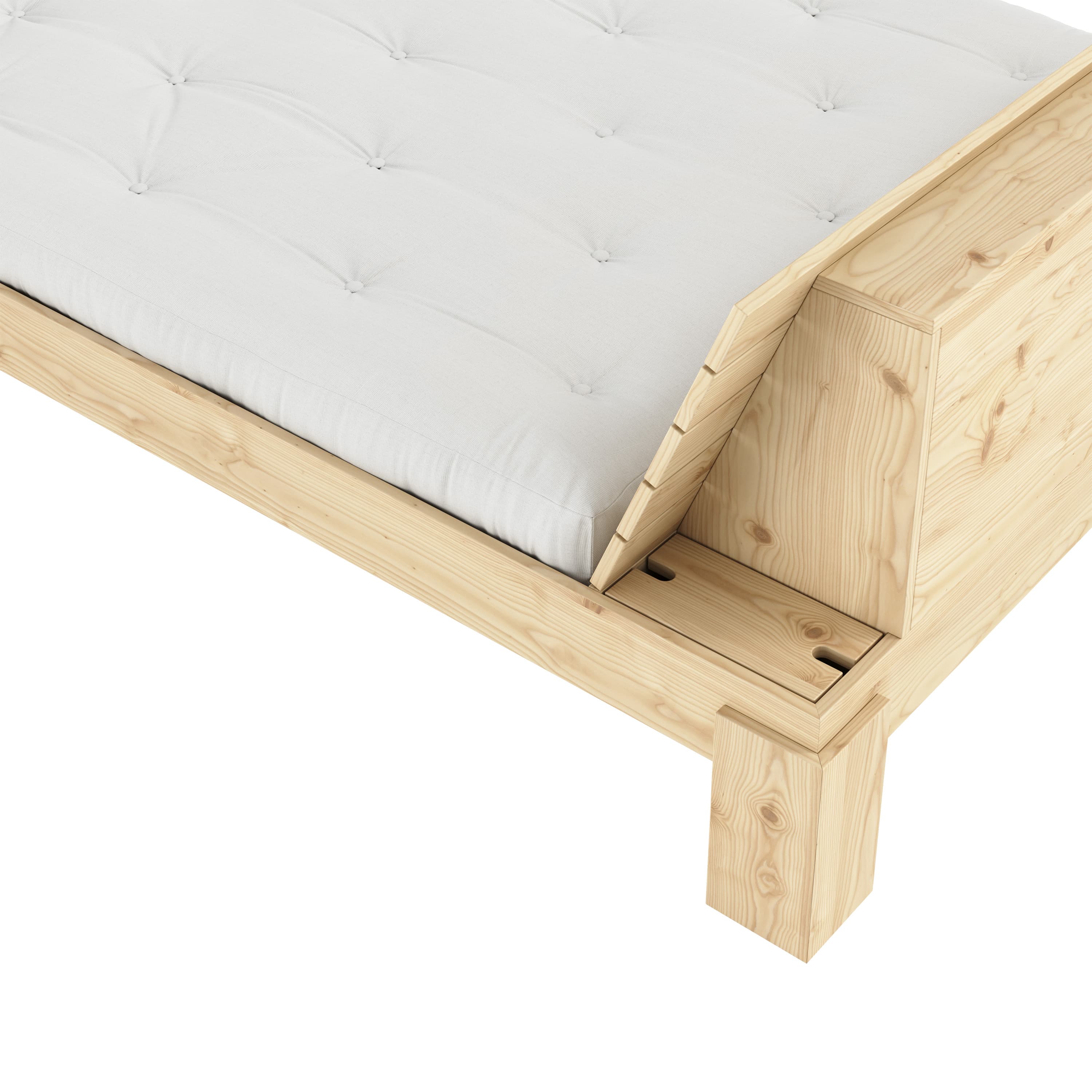 Layers Bed frame with Headboard Natural 140x200