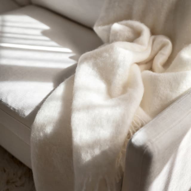 Mohair Plaid Bright White