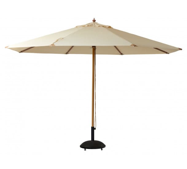 Lizzano Sonnenschirm Off-White/Teak Ø400