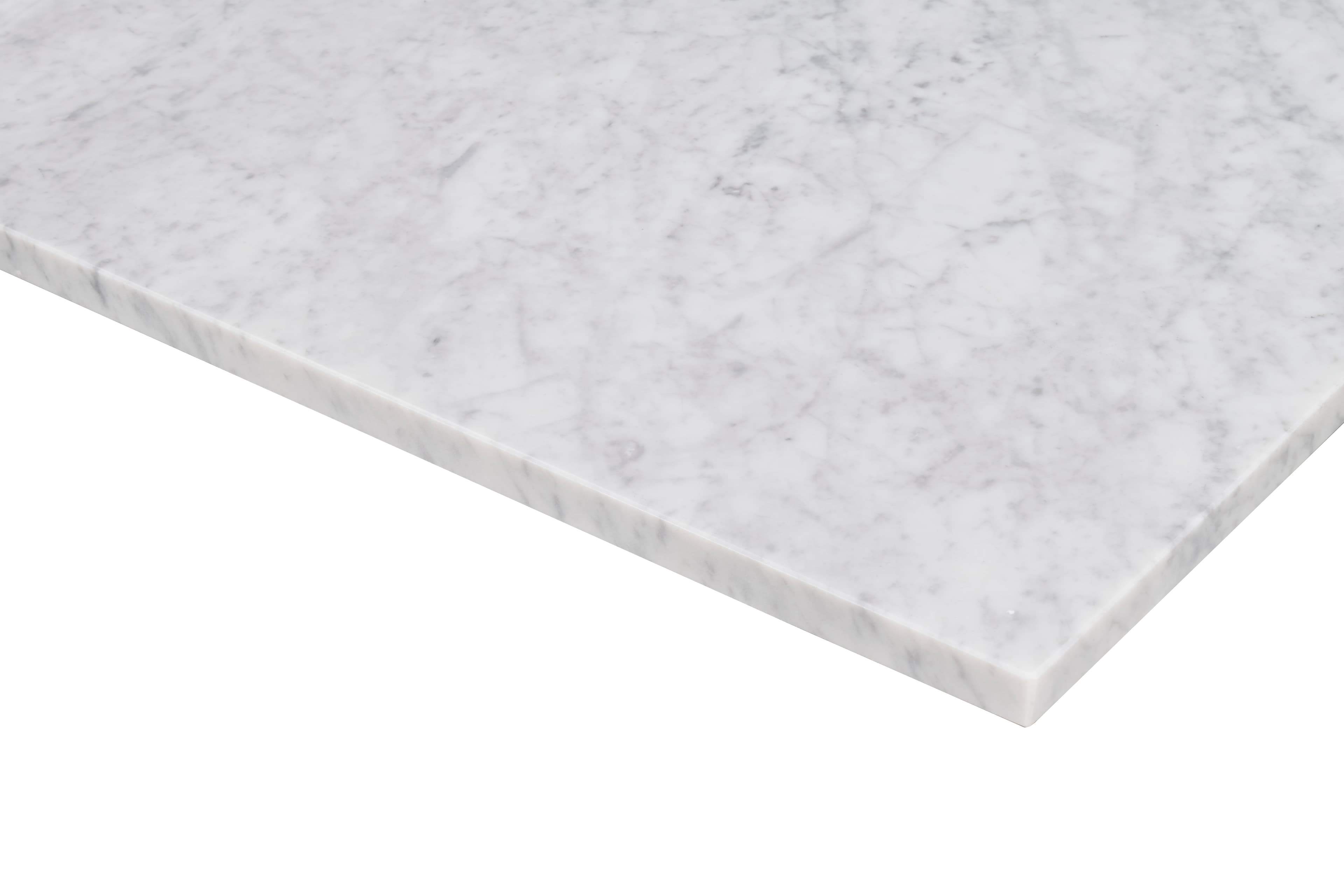 Brooksville Couchtisch Weiß Marmor/Eiche 90x90