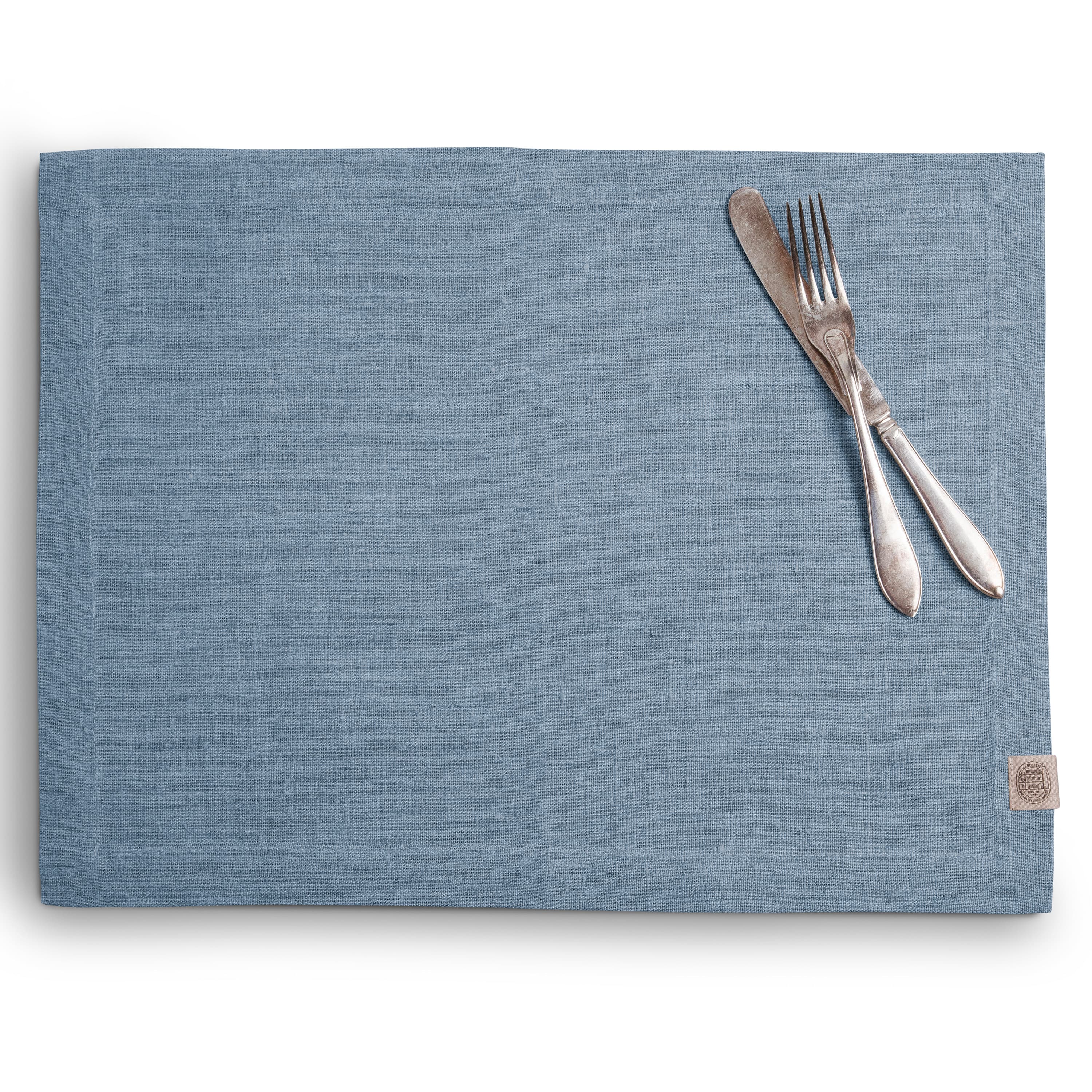 Classic Tablett Leinen Taube Blau 37x50