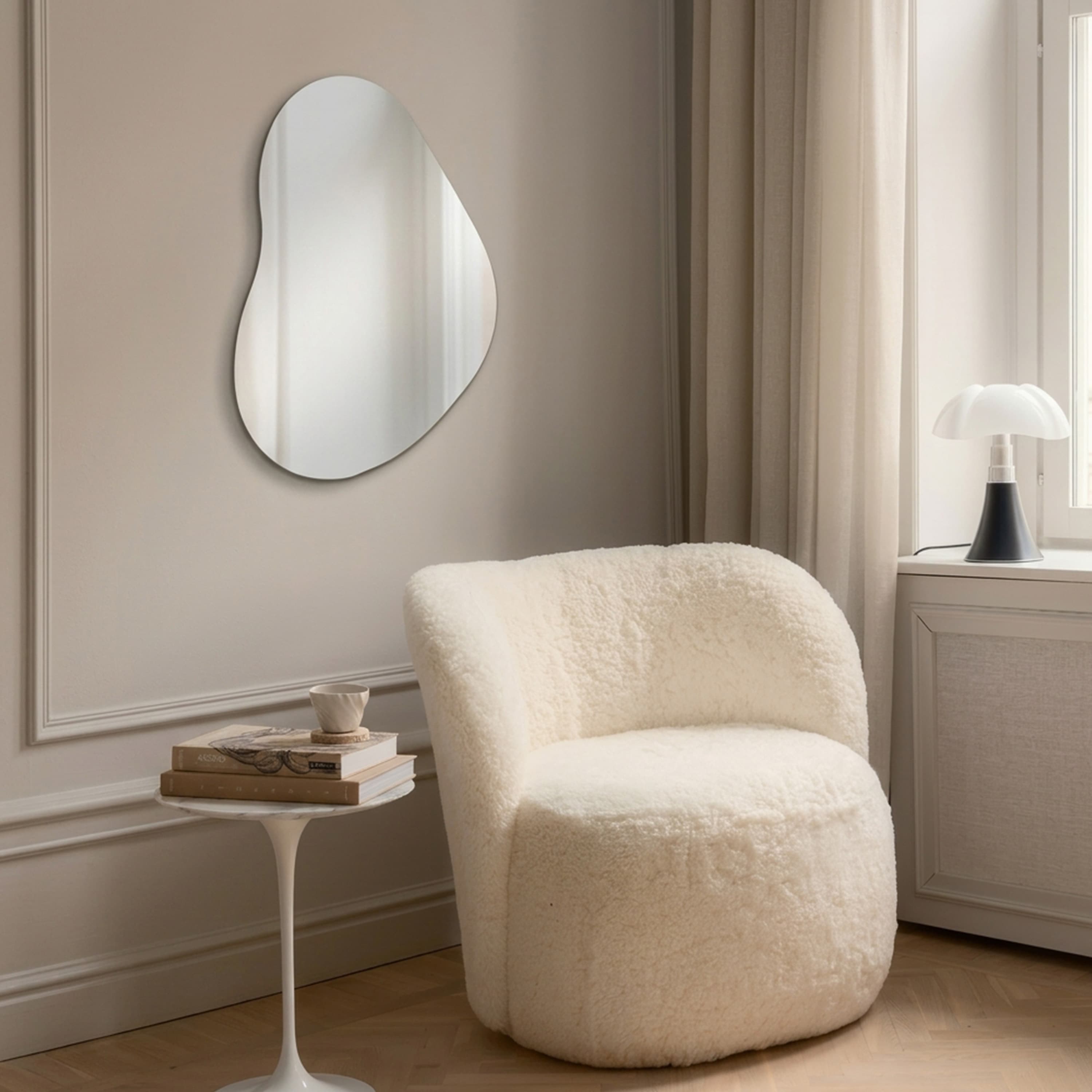 Santorini Cloud Mirror 55x40
