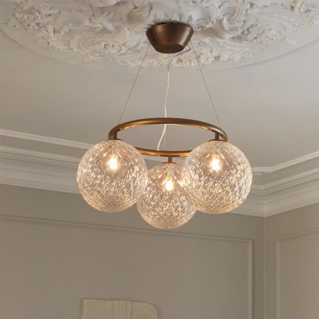 Miira 3 Circular ceiling lamp Dark Bronze/Optic Clear