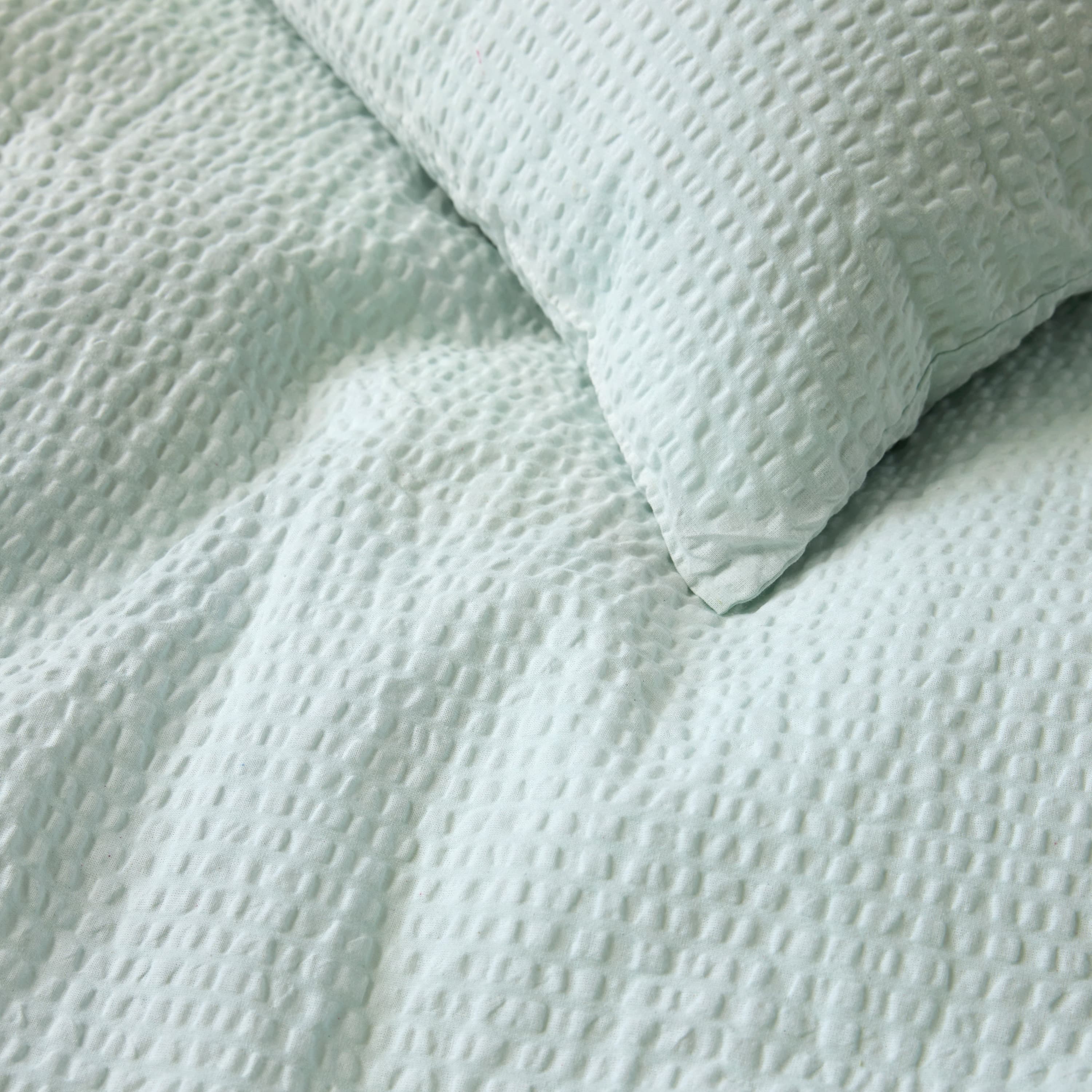 Sanna Bettwäsche-Set Aqua 150x210/50x60