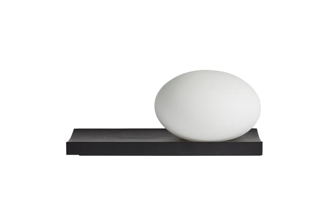 Dew Tisch-/Wandleuchte Opal/Schwarz Esche