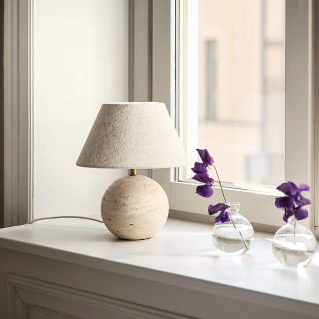 Castello Table Lamp Travertine 24cm
