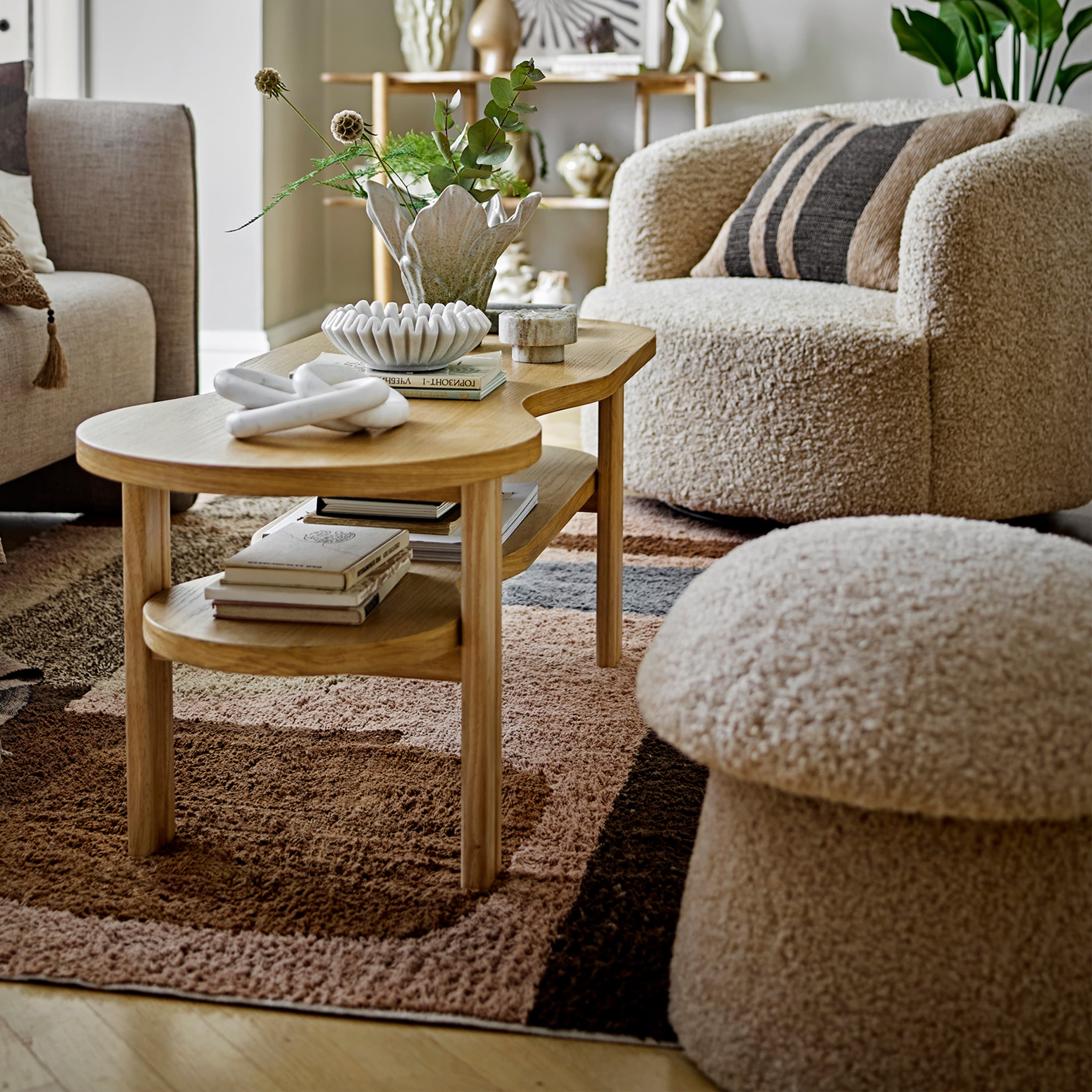 Bocca Pouf Natur 46x38cm