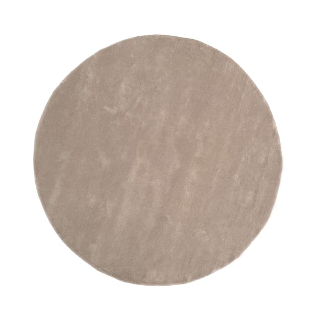 Liljehok Round Wool Rug Beige Ø200