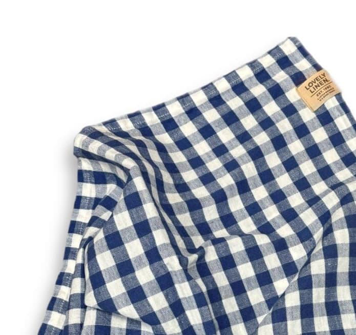 Misty Tischdecke Leinen Square Denim Blue 145x250