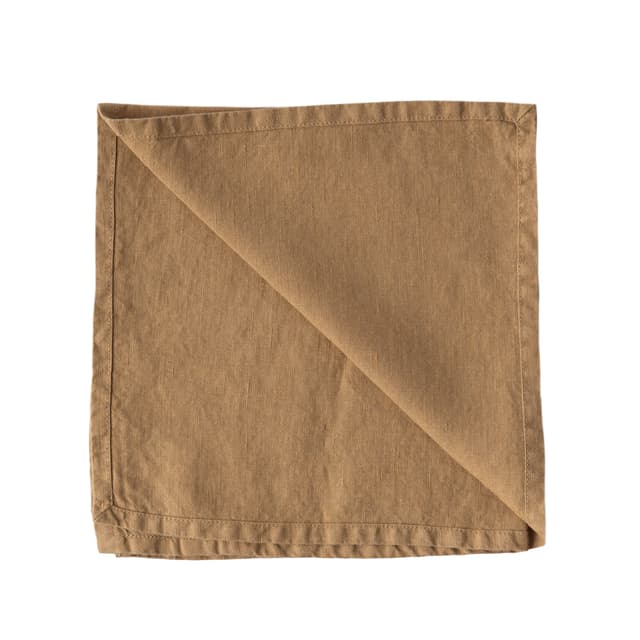 Serviette Leinen Haselnuss