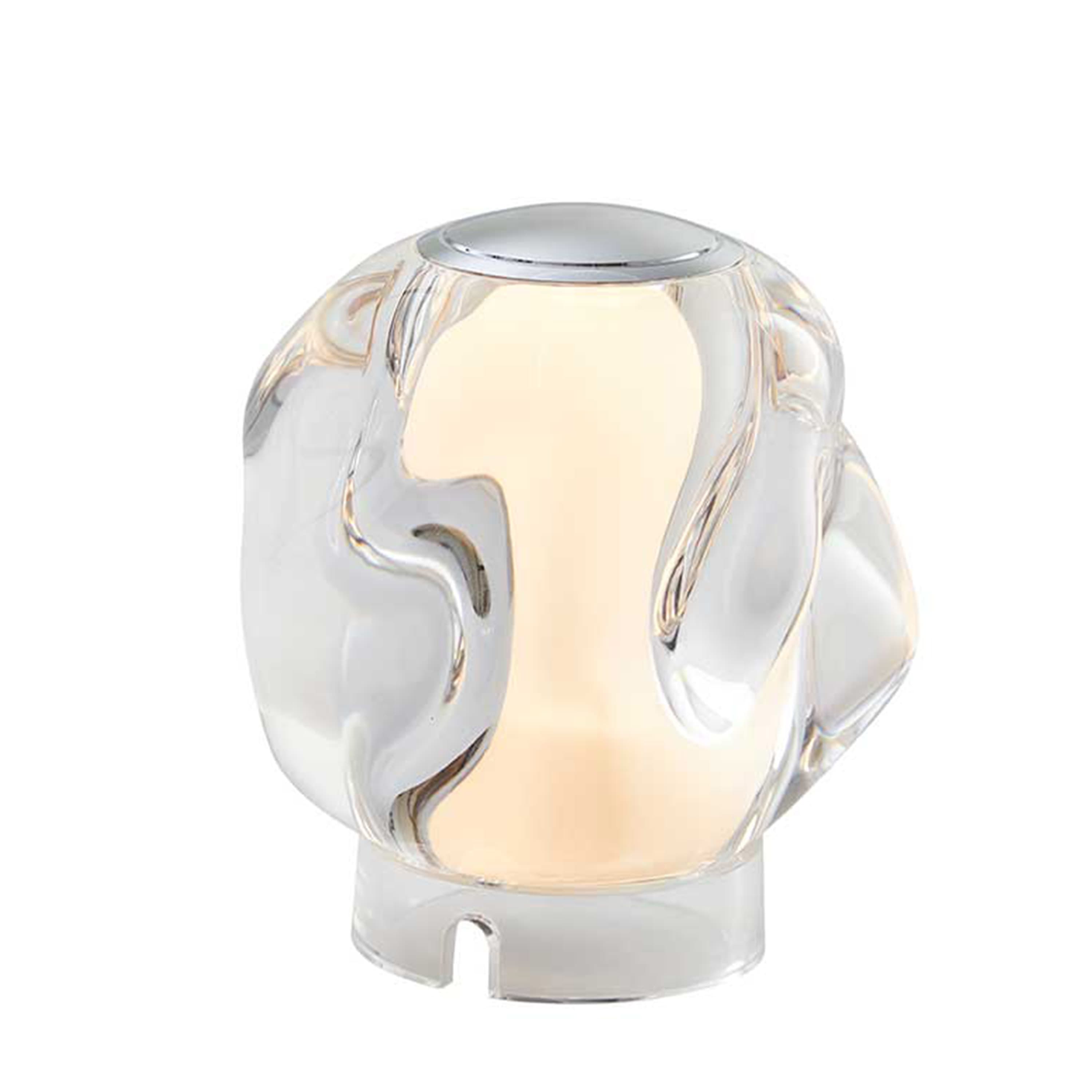 Ice Ball Portable Table Lamp Chrome