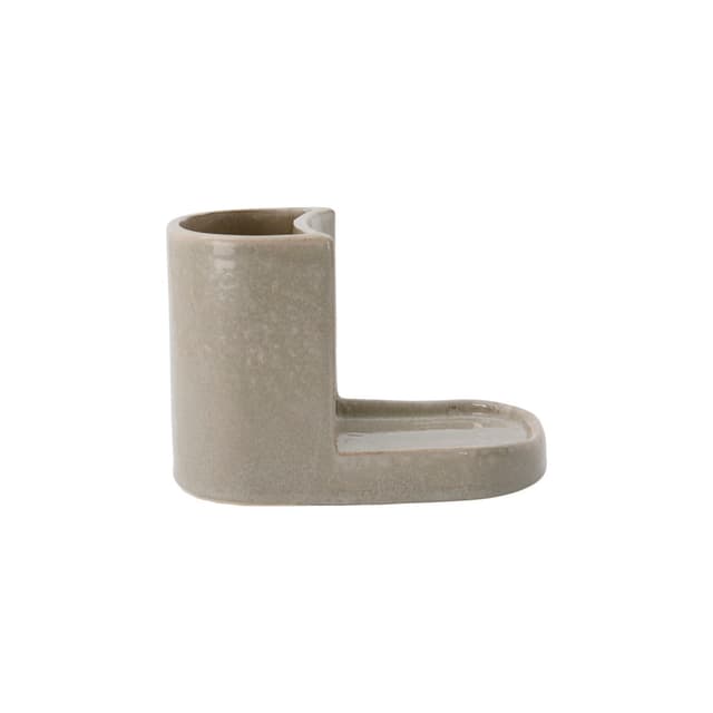 Datura Brush/Soap Holder Shellish Grey 18cm