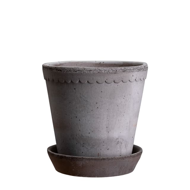 Helena Pot with Saucer Raw Pink Terracotta Ø30