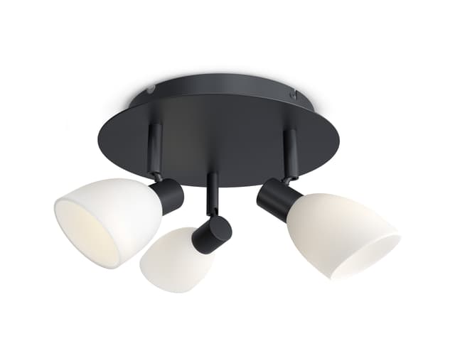 Cut Spotlight 3 Lampen Schwarz