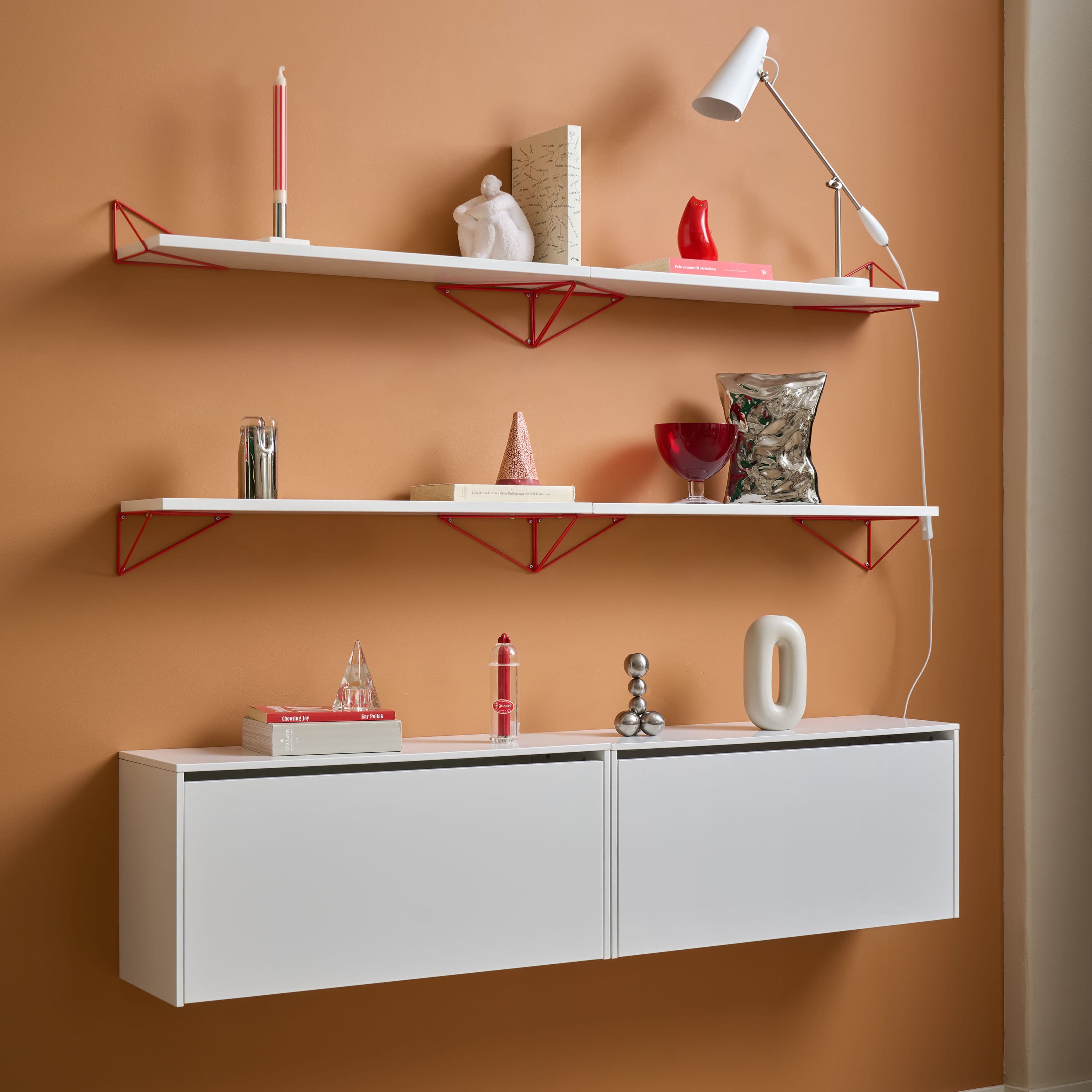 Pythagoras Wall Cabinet White 27x80cm