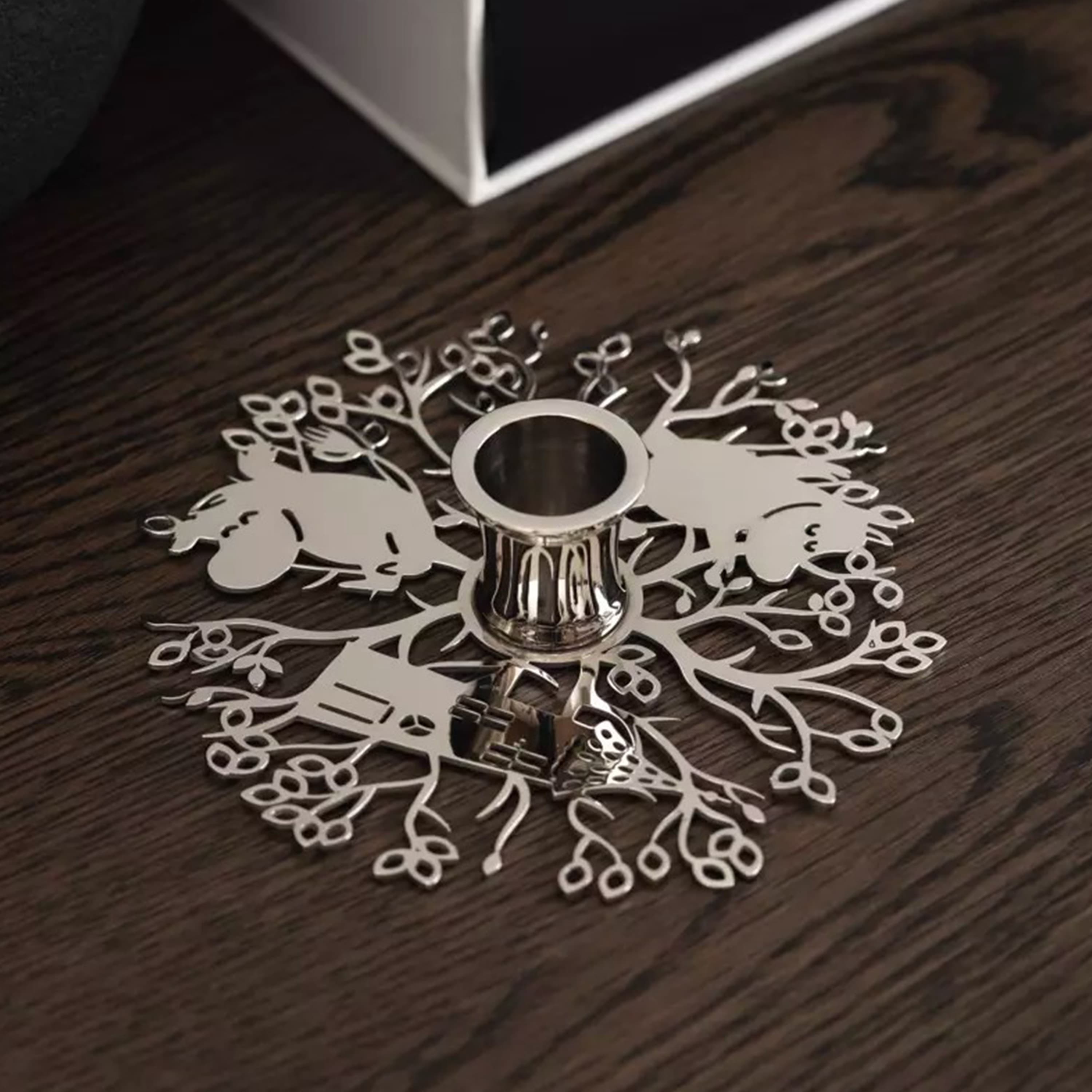 Hilke x Mumin No.1 Windlicht Silber 16cm